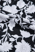 Black Plus Size Printed Square Neck Drawstring Ruffled Tankini Set